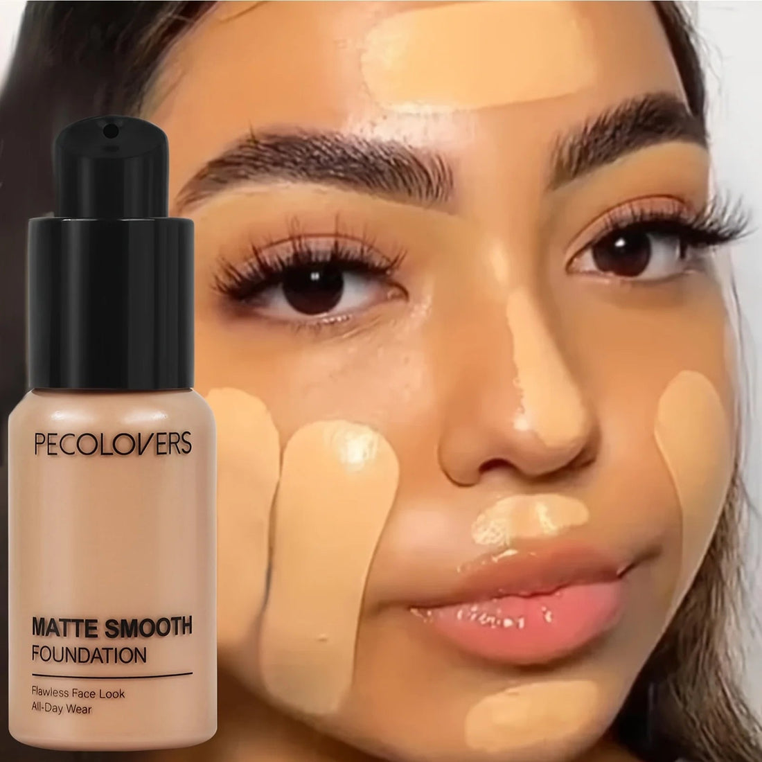 PECOLOVERS Matte Liquid Foundation Full Coverage Vervelle