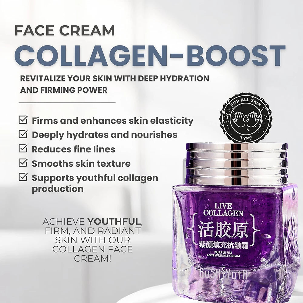 New Collagen Face Moisturizer Anti Aging Effect Reducing Wrinkles Face Cream