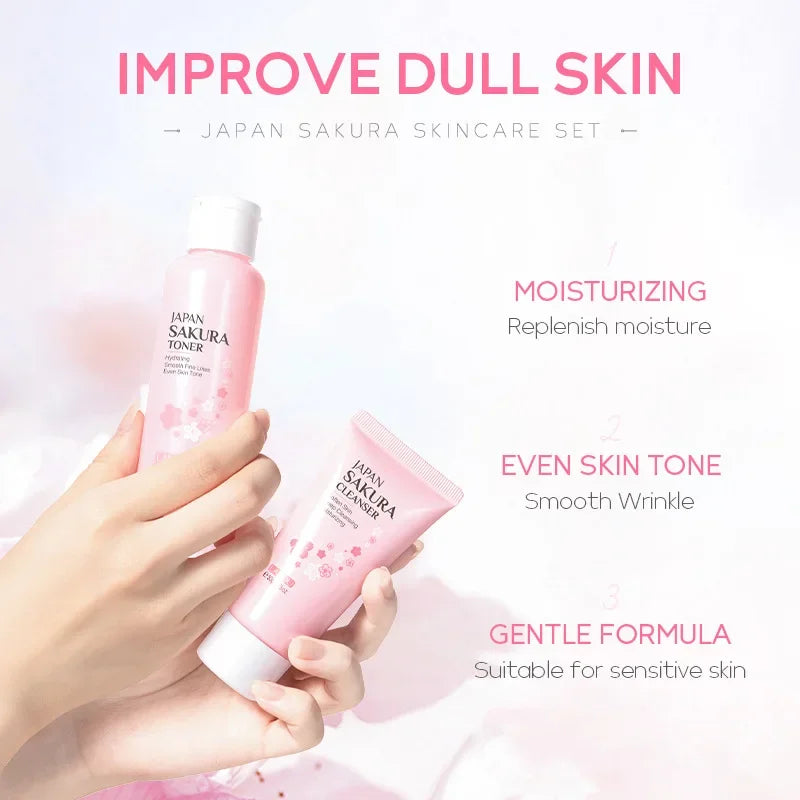 Sakura Kit Skin Care Sets Moisturizing and Reducing Fine Lines Cleansing Skincare Set