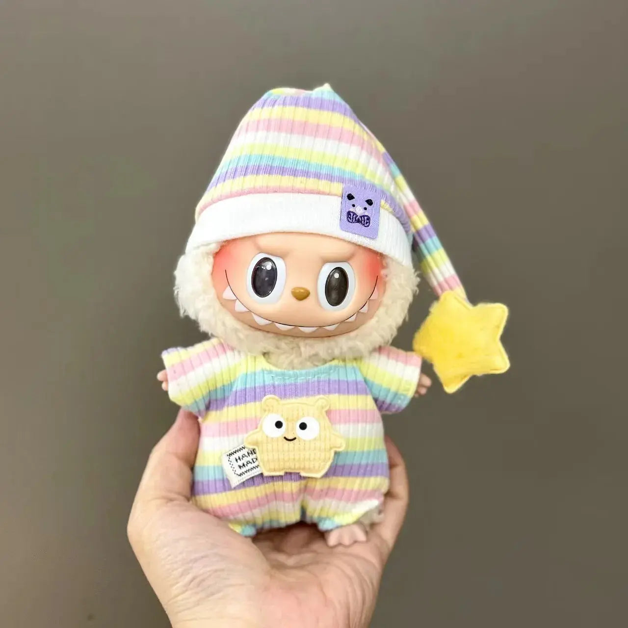 Labubu 16cm Doll Clothing – Cute Velcro Dress & Casual Plush Toy Outfit Vervelle