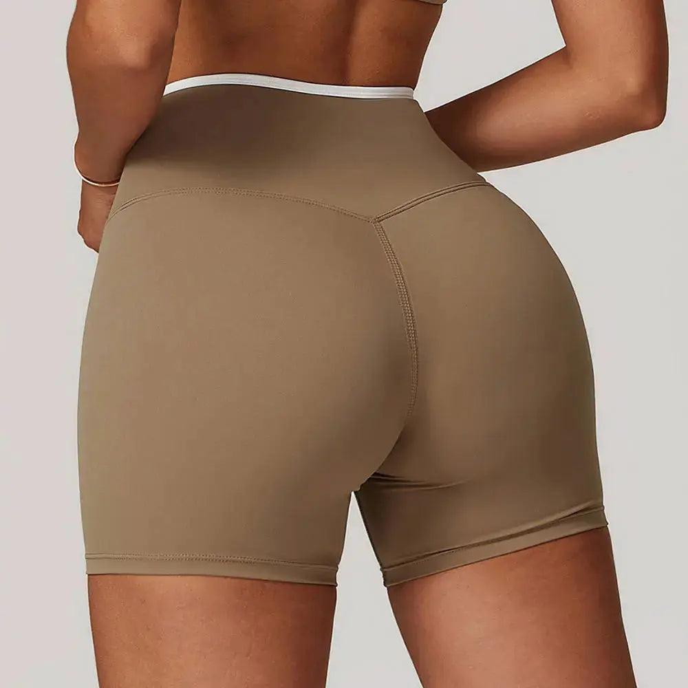 Women’s High-Waist Yoga & Fitness Shorts – V-Shaped Waist, Breathable Gym Shorts Vervelle