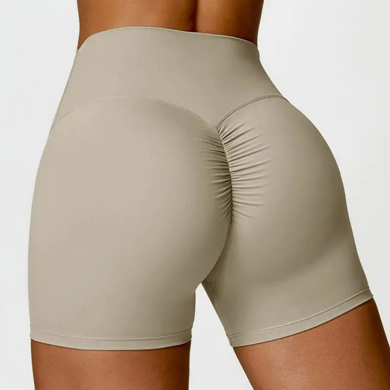 Ctenkevet Women High Waist Quick-Dry Solid Color Fitness & Yoga Shorts Vervelle