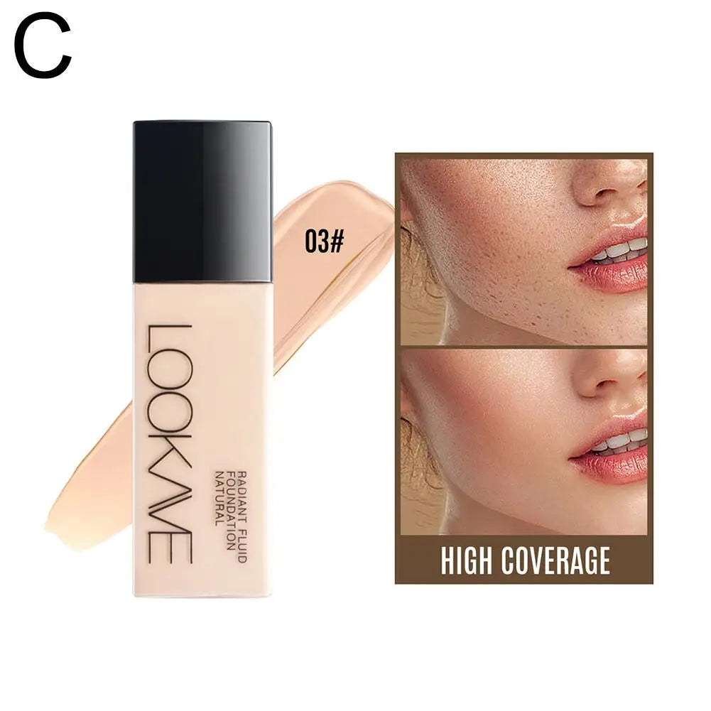 LOOKAVE Long-Lasting Liquid Foundation Full Coverage Matte Vervelle