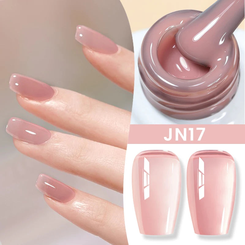 BORN PRETTY Jelly Nude Gel Nail Polish 10ml Light Pink