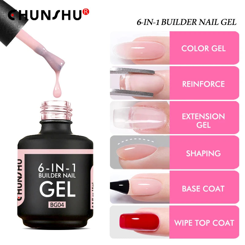 CHUNSHU 6-in-1 Extension UV Gel Polish 15ml Builder Gel