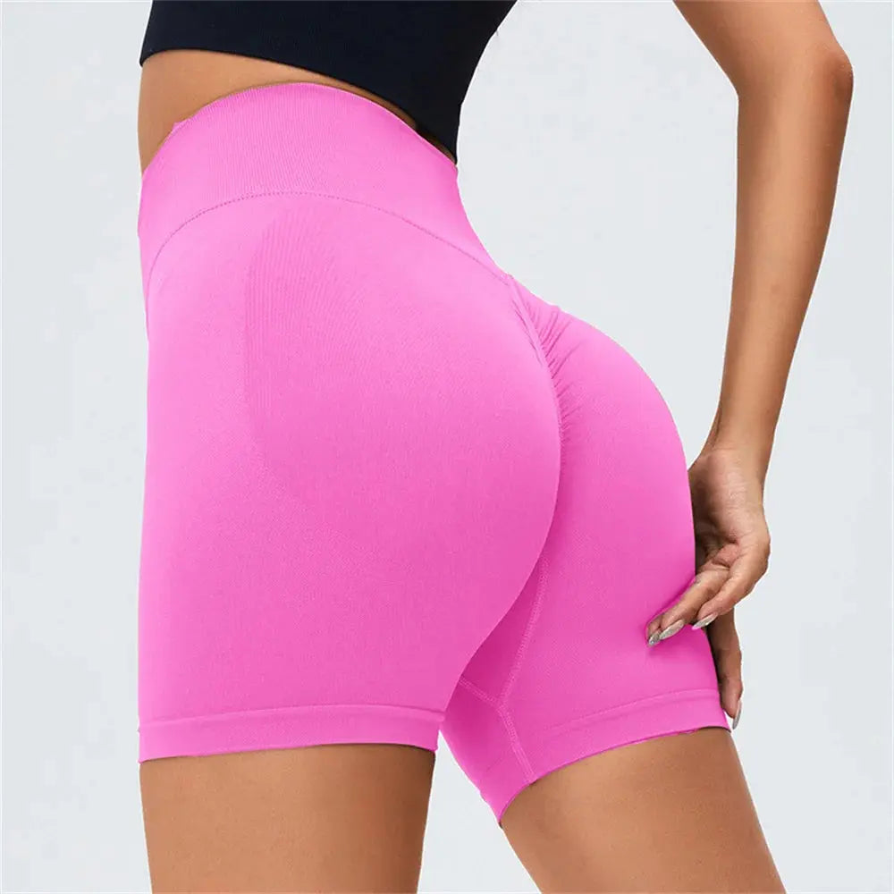 Women’s High-Waist Yoga & Fitness Shorts – Scrunch Butt, Seamless Biker Vervelle