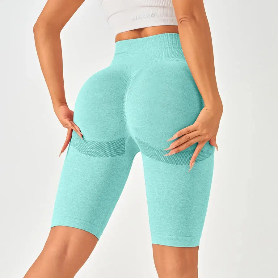 Women’s High Waist Seamless Yoga & Gym Shorts with Tummy Control Vervelle