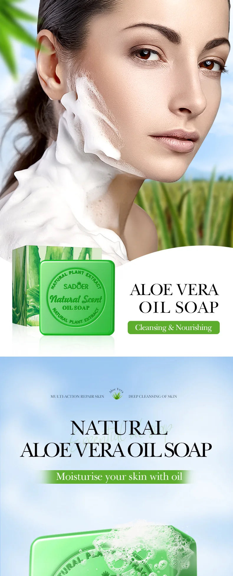 100g Aloe Vera Essential Oil Soap Vervelle
