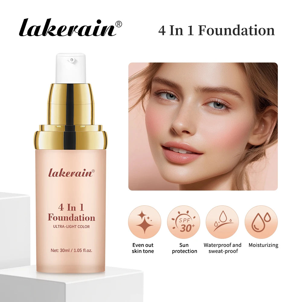 4-in-1 Foundation: Long-Wearing, Moisturizing & Full Coverage