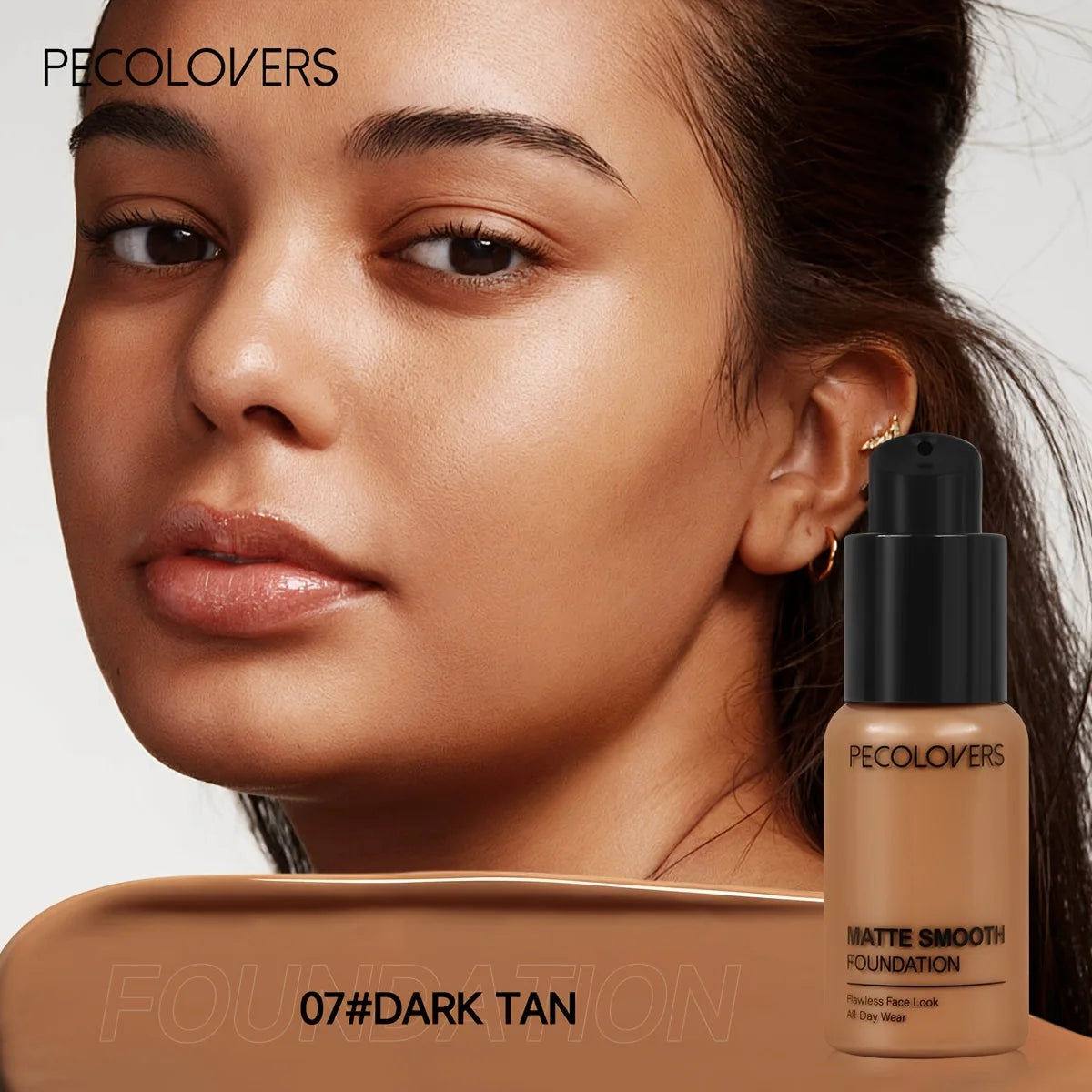 PECOLOVERS Matte Liquid Foundation Full Coverage Vervelle