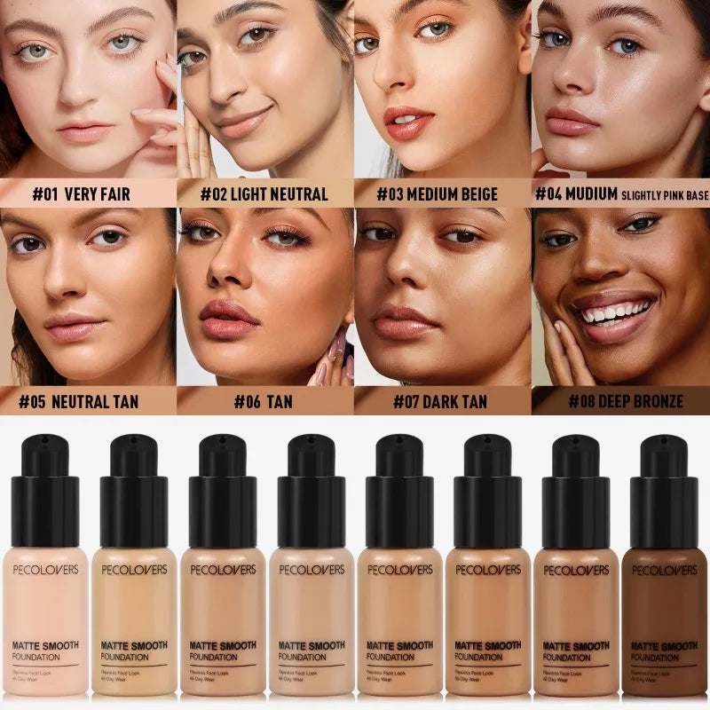 Facial Liquid Foundation Waterproof and Sweatproof Concealer Makeup Foundation