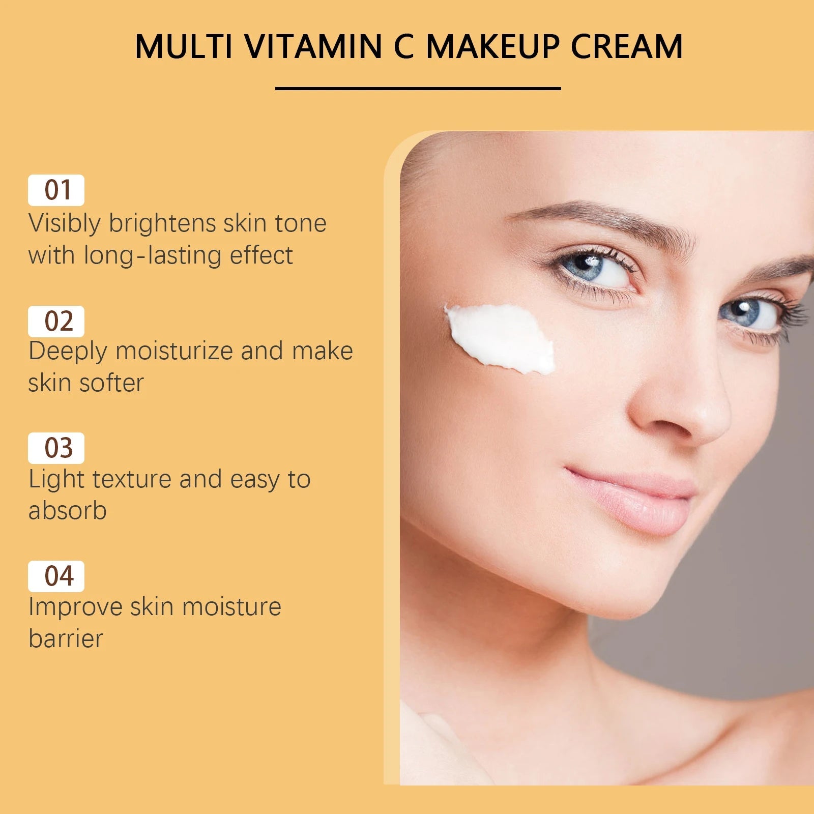 Multi Vitamin C Makeup Cream – Brightening Concealer & Skin Barrier Repair 30g Vervelle