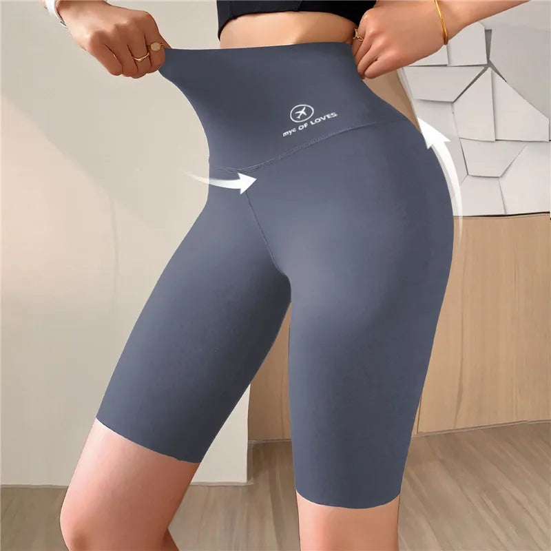 Sports Short Leggings Gym Fitness Push Up Shorts Women Yoga Slim Fit Half Pants Elastic High Waist Summer Thin Workout Tights Vervelle