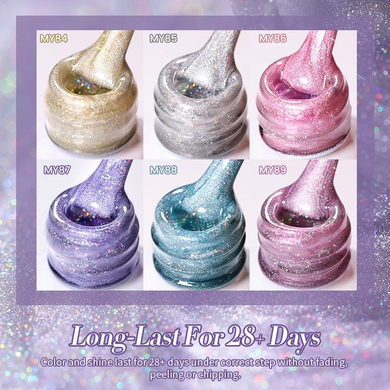 BORN PRETTY 10ml Rainbow Purple Cat Eye Gel Nail Polish