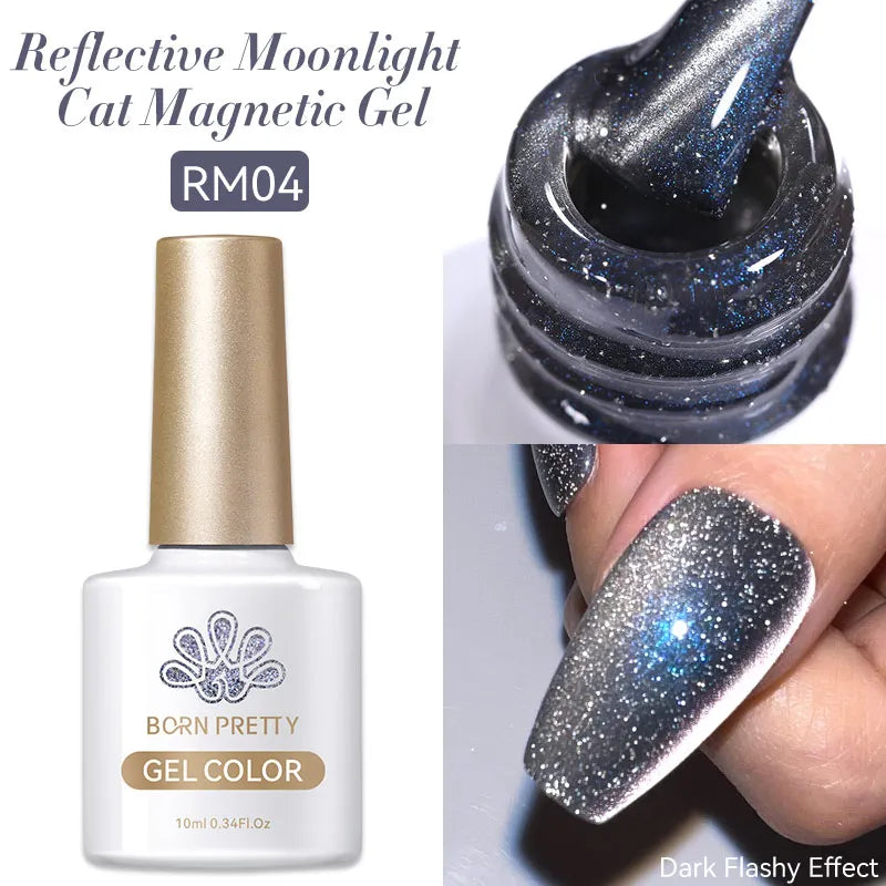 BORN PRETTY 10ml Silver Cat Magnetic Gel Nail Polish