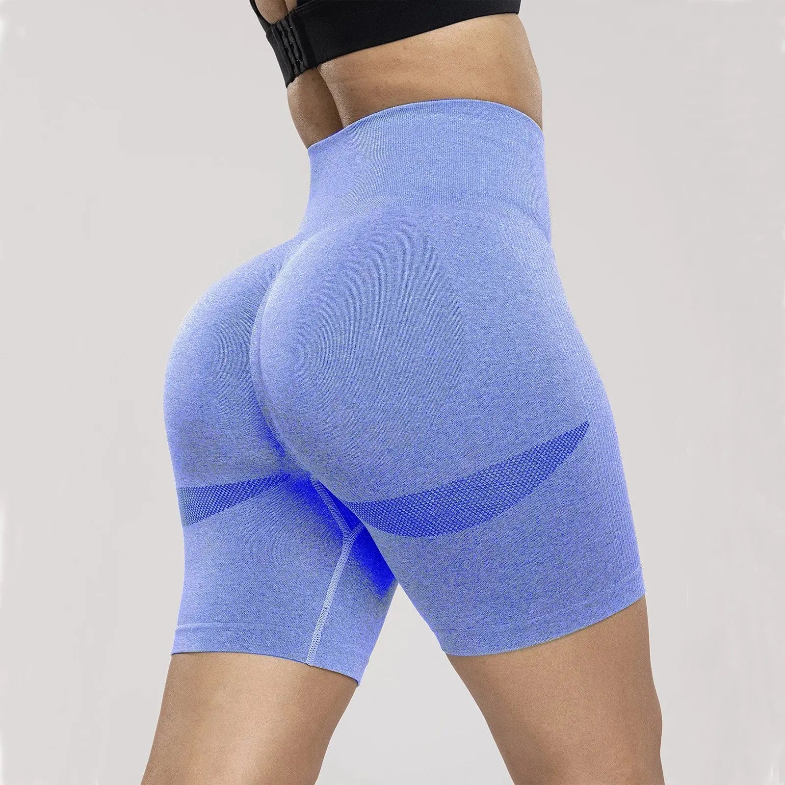 Women’s High Waist Seamless Multicolor Yoga & Fitness Shorts Hip-Lifting Vervelle