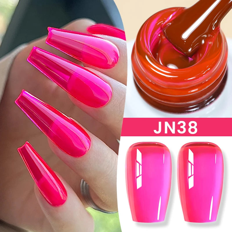 BORN PRETTY Jelly Nude Gel Nail Polish 10ml Light Pink