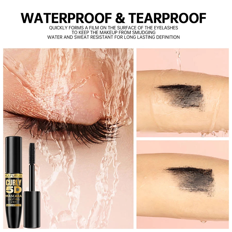 5D Black Waterproof Mascara Lengthening & Thickening Lashes