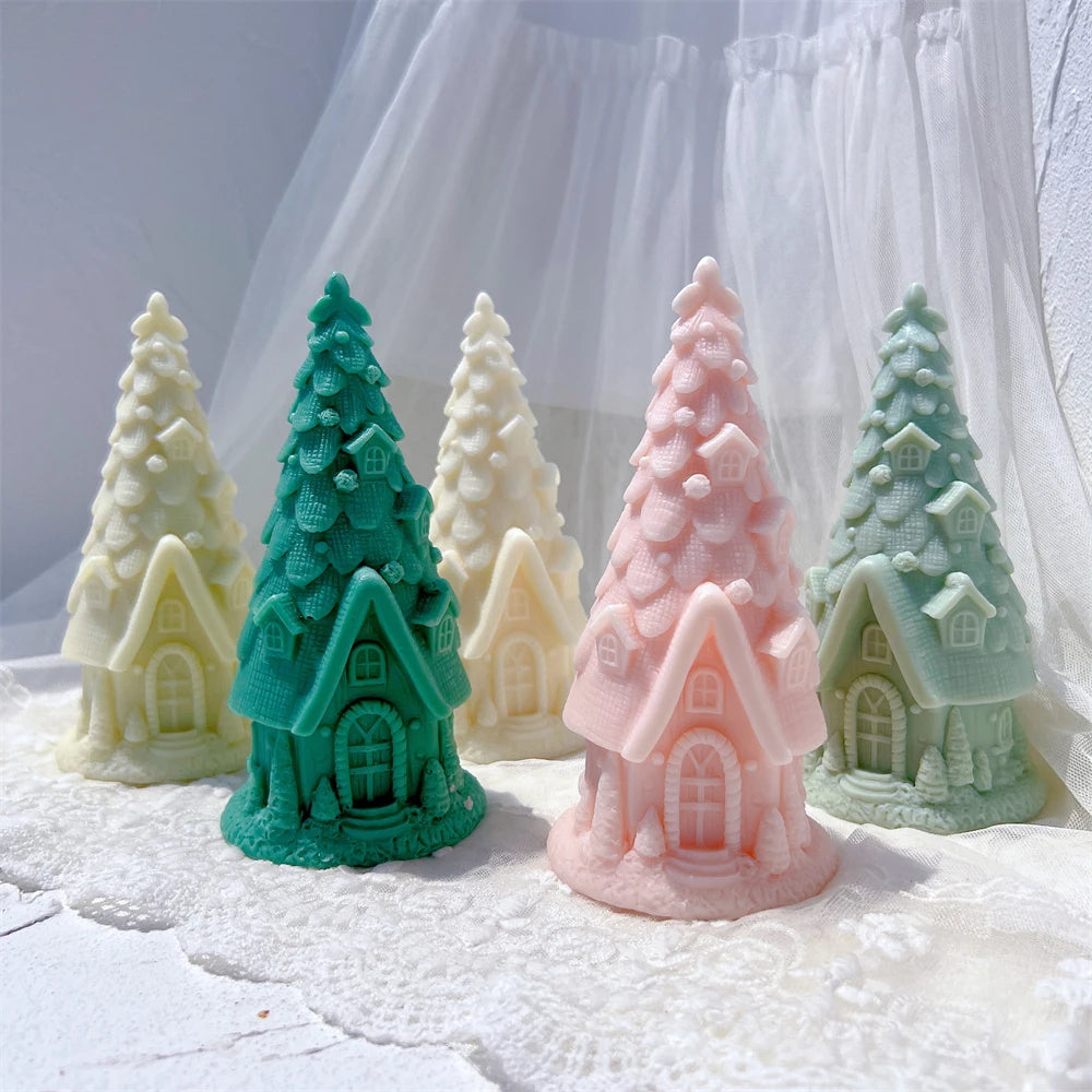 Christmas Pine Tree Silicone Mold for DIY Candle and Craft Projects