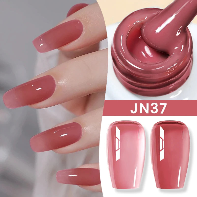 BORN PRETTY Jelly Nude Gel Nail Polish 10ml Light Pink