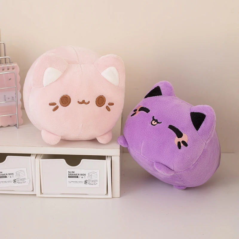 Plump Peach Cat Plush Vervelle