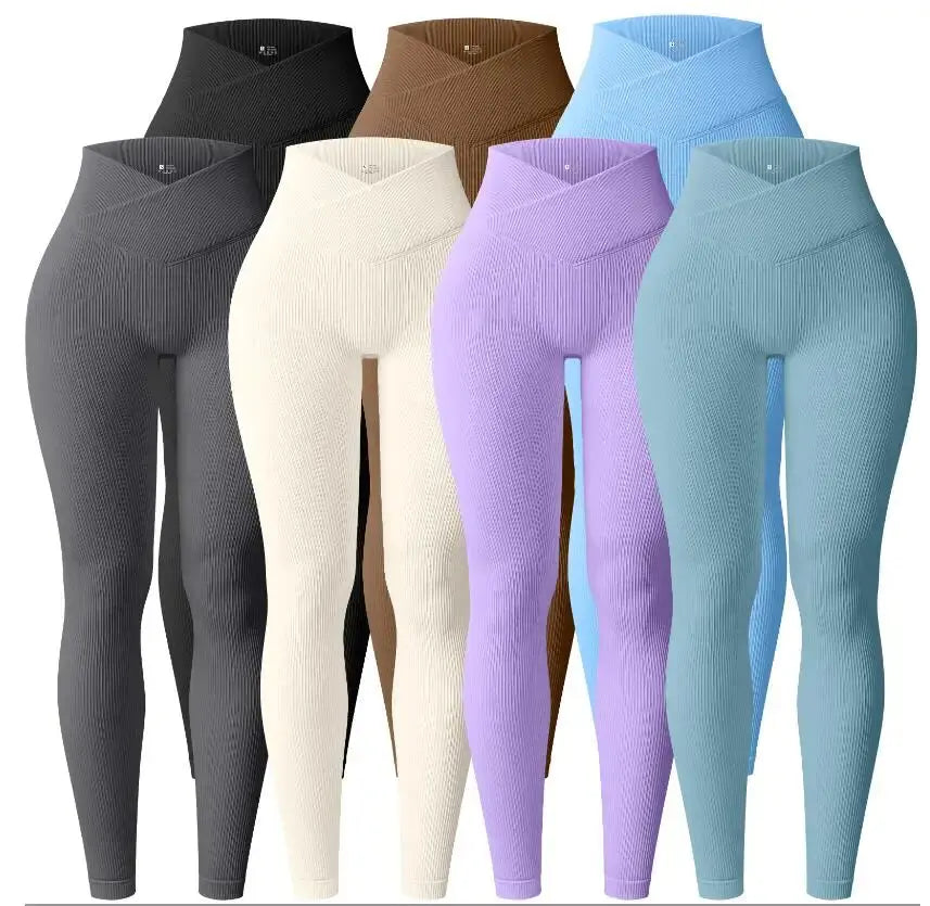 Women V-Waist Fitness Leggings Butt Lifting Workout Pants Vervelle