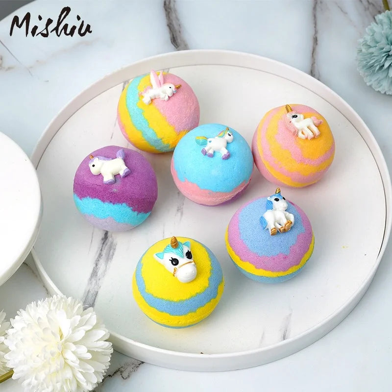 Essential Oil Bath Balls - 6-Color Bubble Bath Set 105g