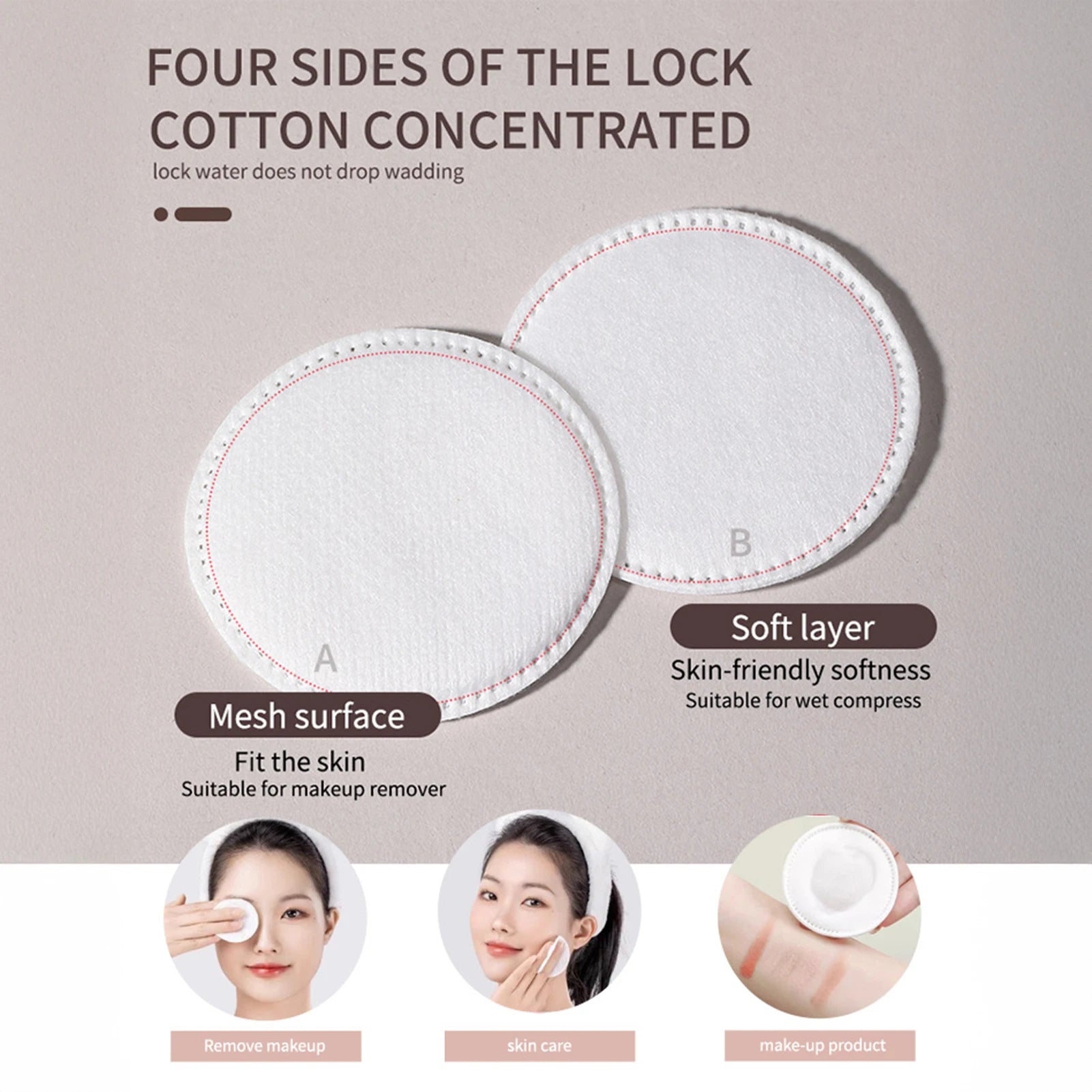 80/100/150pcs Disposable Cotton Pads – Makeup & Nail Care