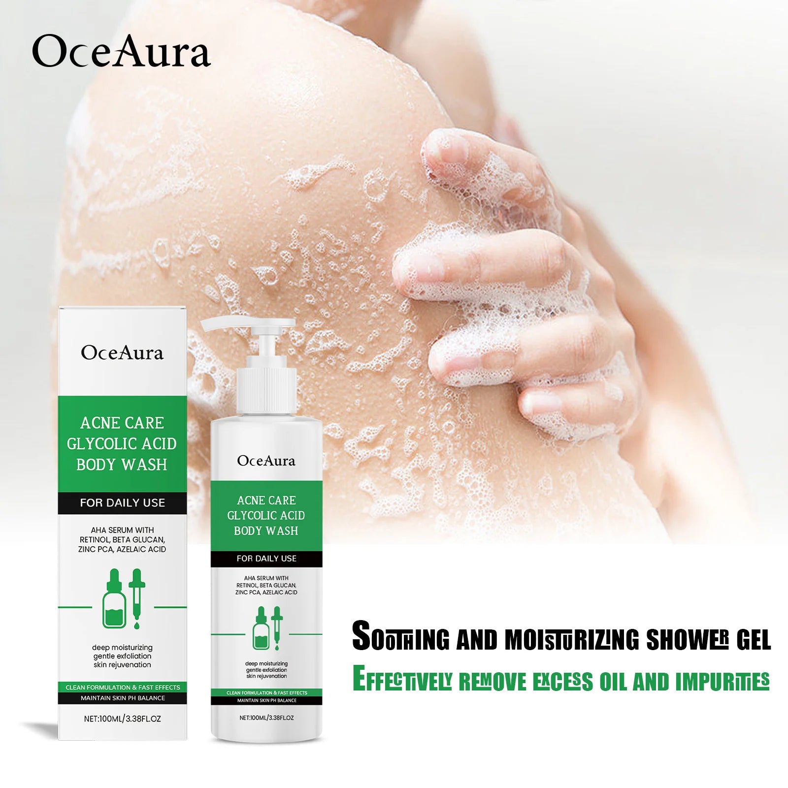OceAura Soothing Moisturizing Shower Gel – 100ml Body Care