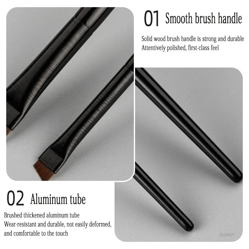 Professional Angled Eyebrow & Fine Eyeliner Brush Set Vervelle