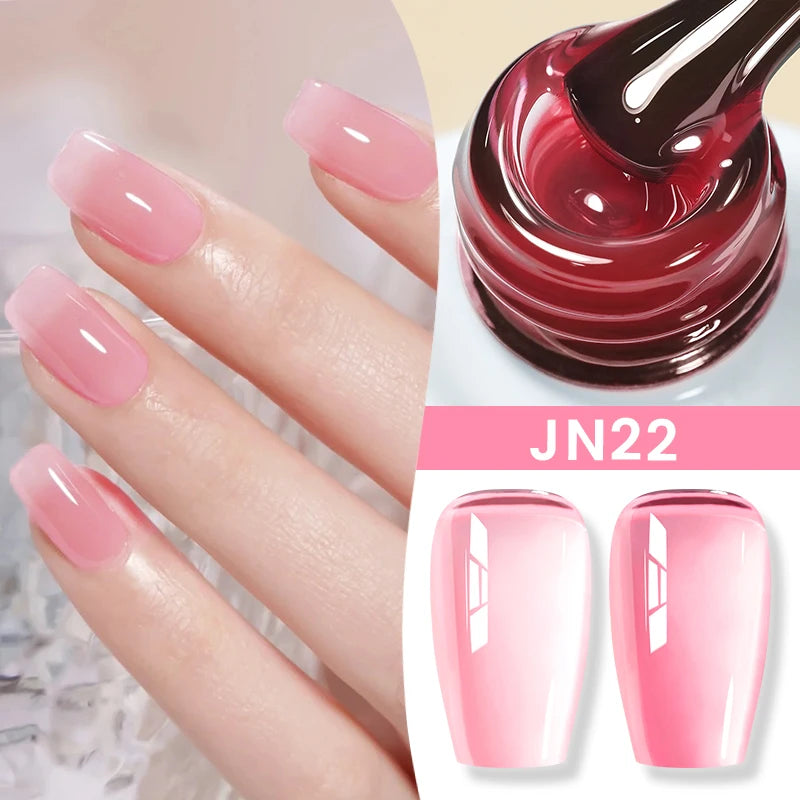 BORN PRETTY Jelly Nude Gel Nail Polish 10ml Light Pink