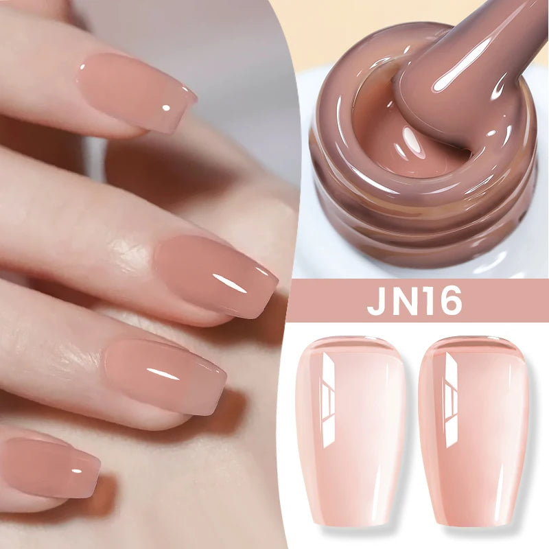BORN PRETTY Jelly Nude Gel Nail Polish 10ml Light Pink