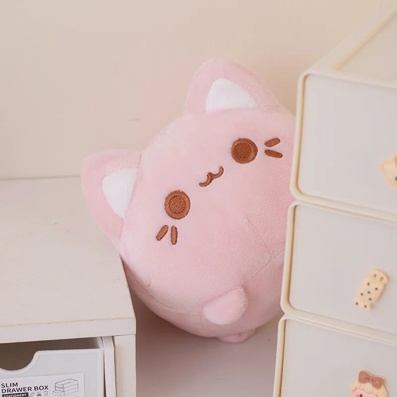 Plump Peach Cat Plush Vervelle