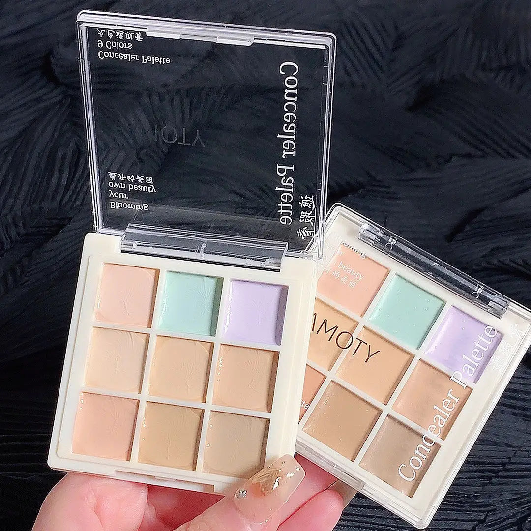 9-Tone Concealer Palette – Full Coverage for Acne, Dark Circles & Brightening Vervelle