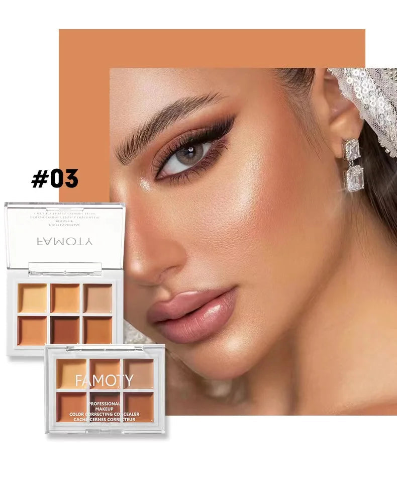 9-Tone Concealer Palette – Full Coverage for Acne, Dark Circles & Brightening Vervelle