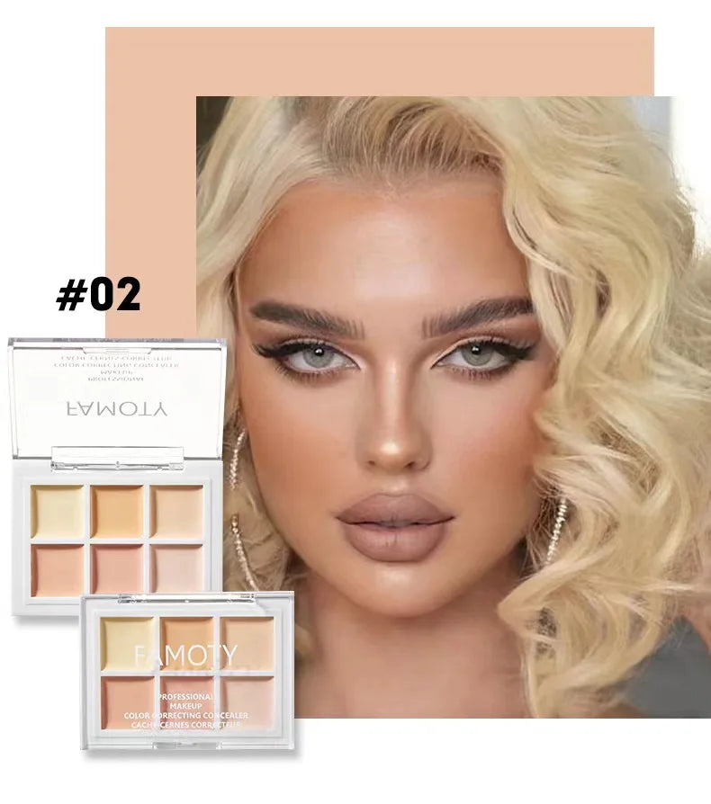 9-Tone Concealer Palette – Full Coverage for Acne, Dark Circles & Brightening Vervelle