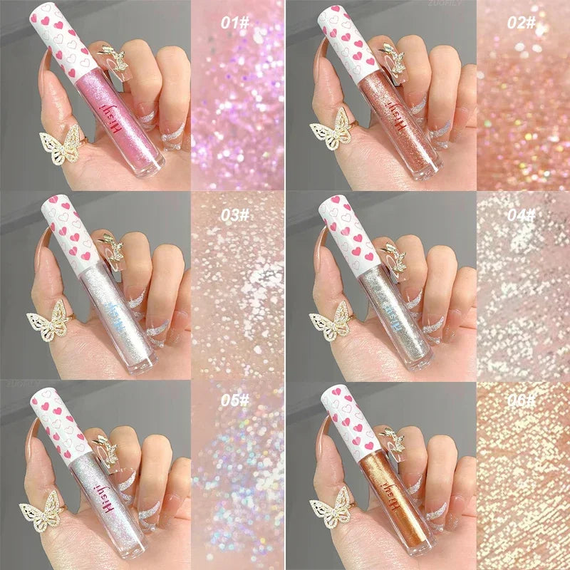 Waterproof Liquid Eyeshadow Highlighter Ultra Shiny Glitter
