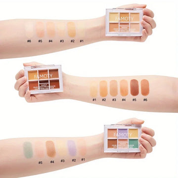 6 Colors Full Coverage Concealer Palette Multicolor High Cover waterproof