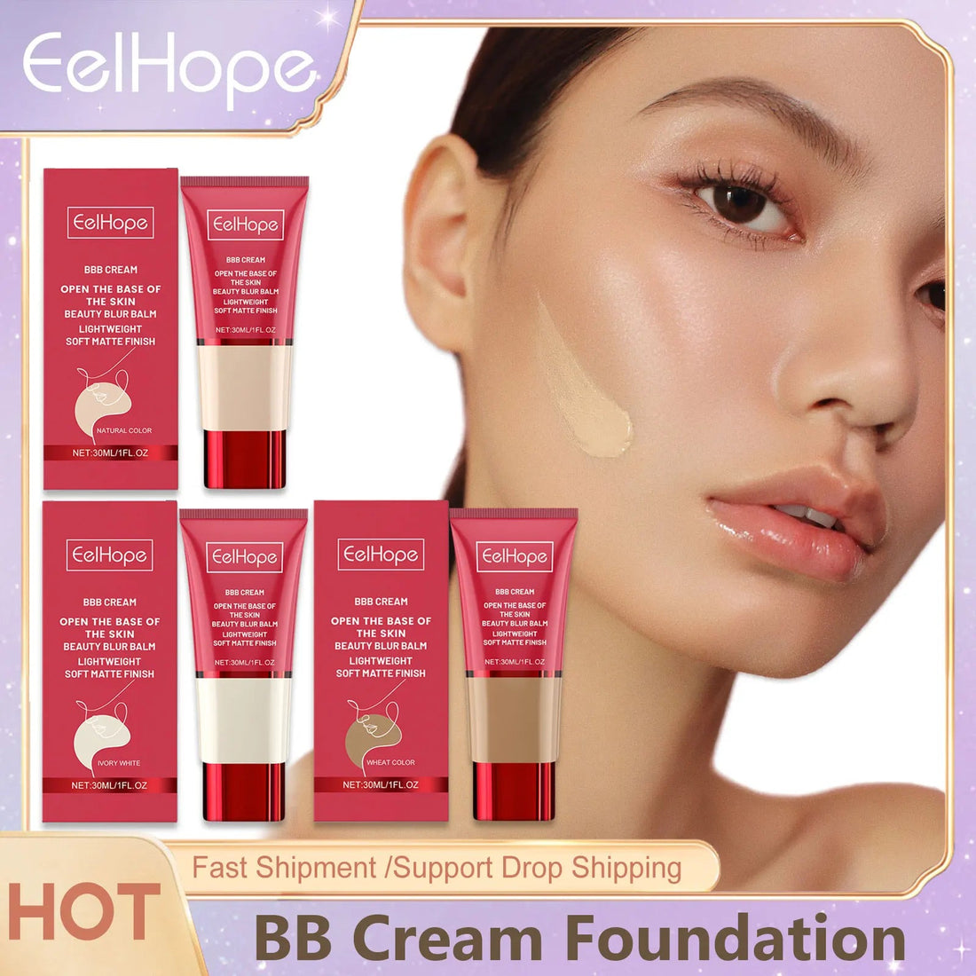 BB Cream Foundation – Full Coverage Waterproof Liquid Matte Concealer Vervelle