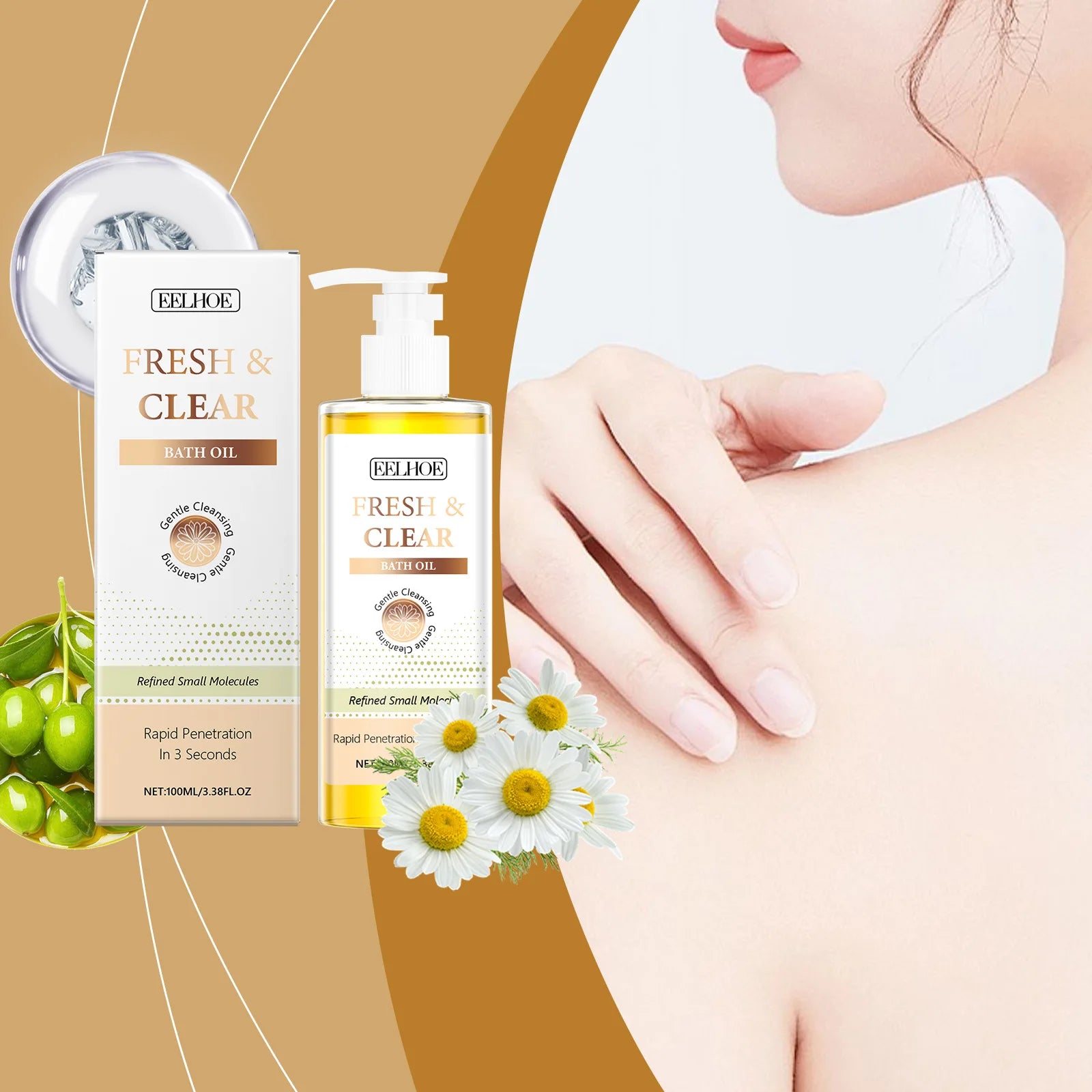 Eelhoe Chamomile Shower Oil – Nourishing & Lightening Body Gel