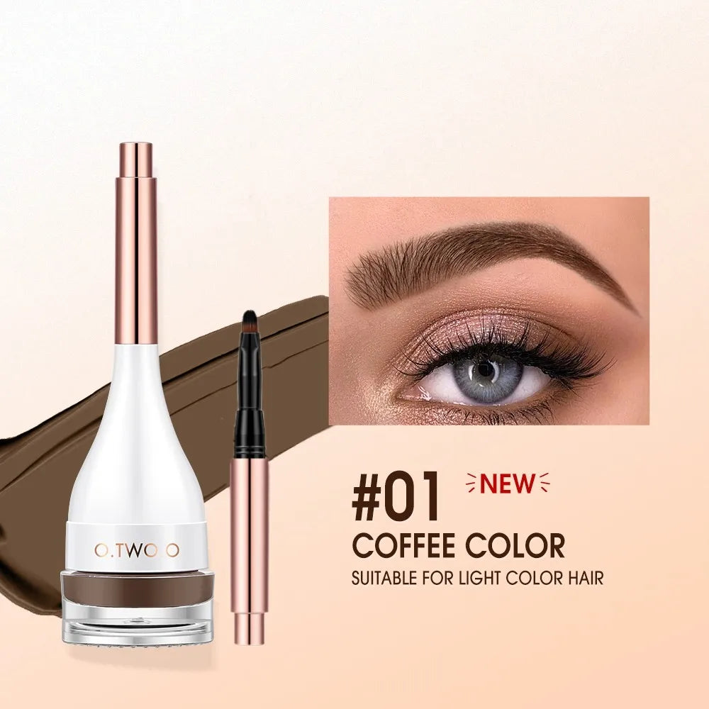 O.TWO.O Waterproof Eyebrow Pomade – Double-Use Brow Gel