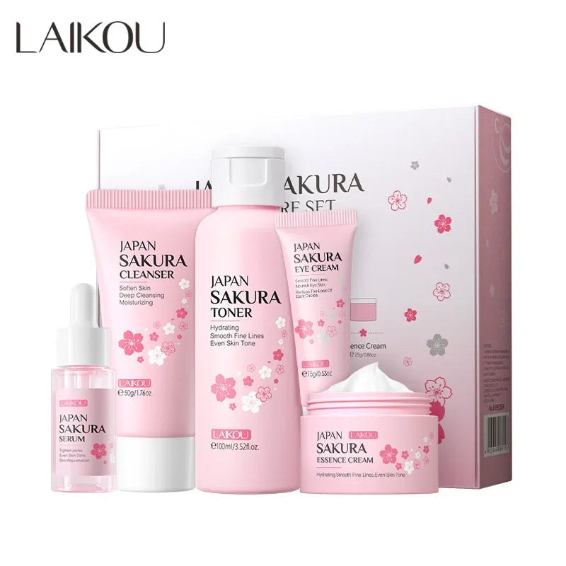 Sakura Kit Skin Care Sets Moisturizing and Reducing Fine Lines Cleansing Skincare Set