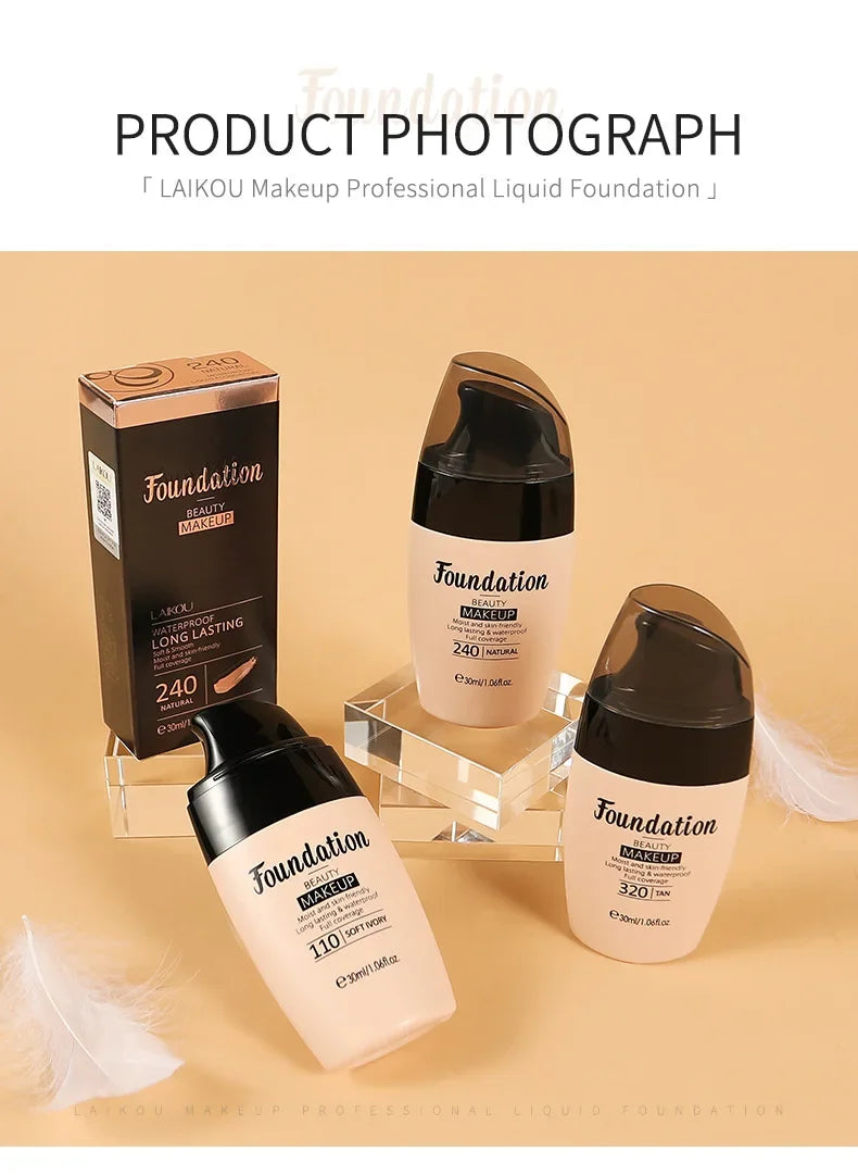 LAIKOU Liquid Foundation Moisturizing 30ml Makeup Base