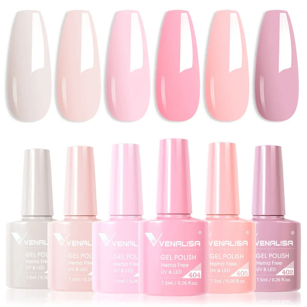 Venalisa Jelly Pink Nail Gel Polish Kit HEMA-Free