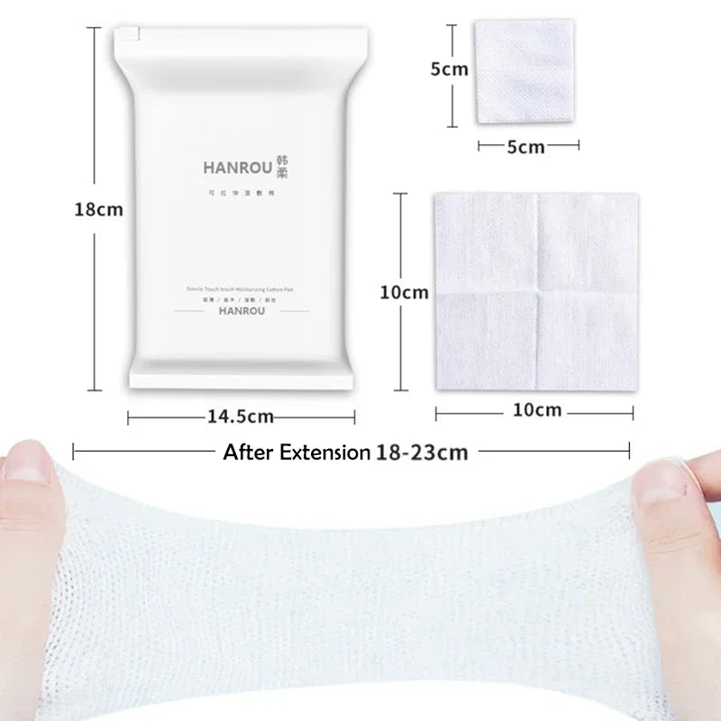 50pcs Stretchable Cotton Pads – Facial & Makeup Care