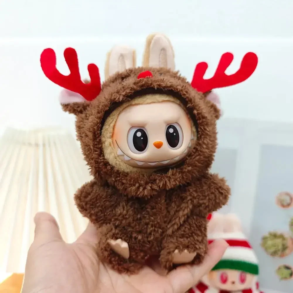 Labubu Doll Clothes Set – Mini Idol V1 & V2 Christmas Sweater, Hat & Scarf Vervelle