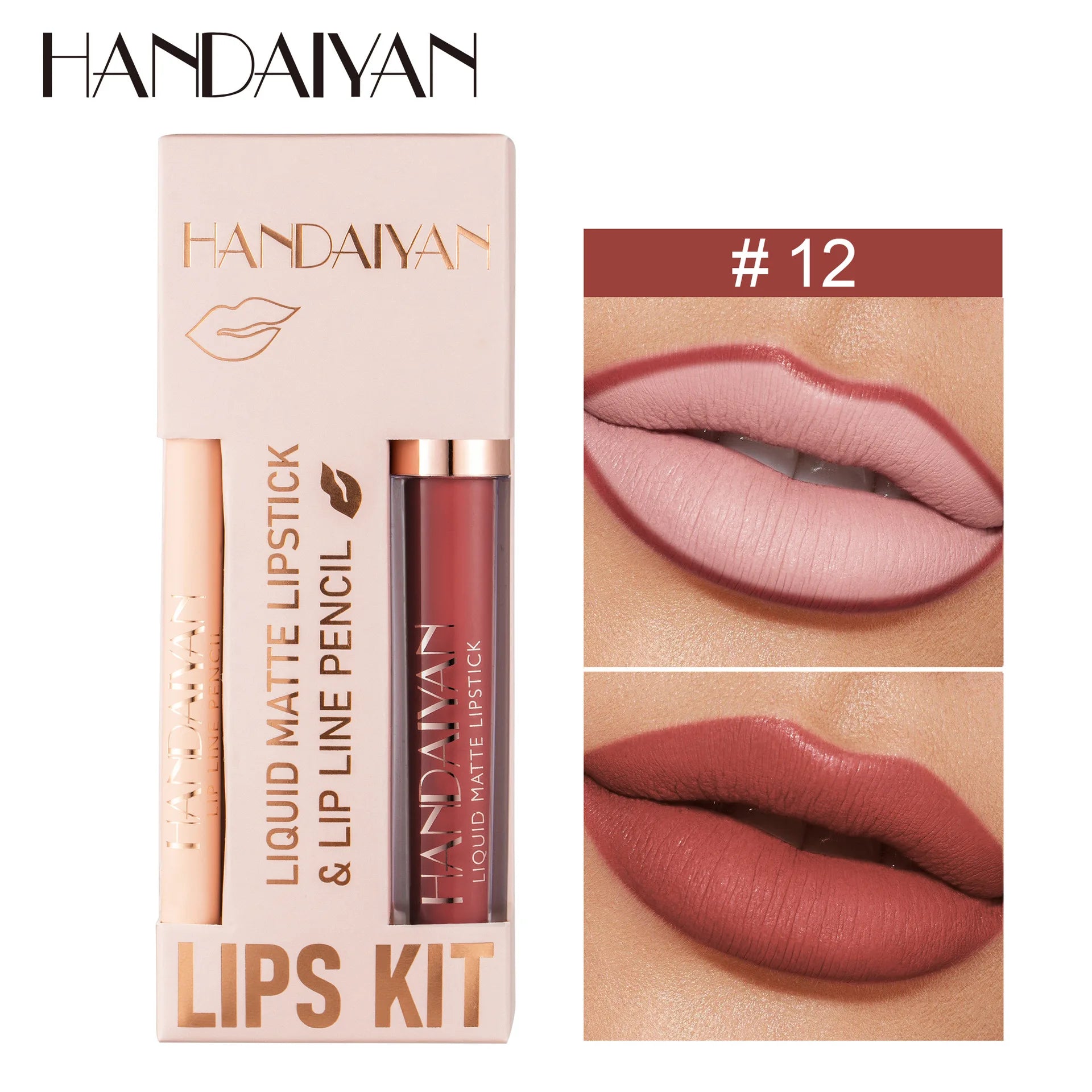 2-in-1 Liquid Lipstick Set – Matte Lip & Liner Kit