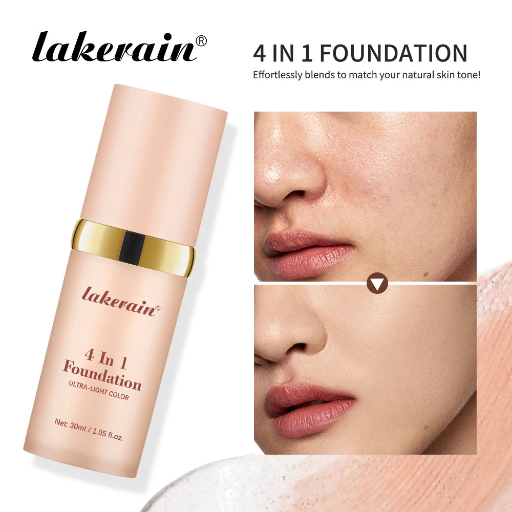 4-in-1 Foundation: Long-Wearing, Moisturizing & Full Coverage