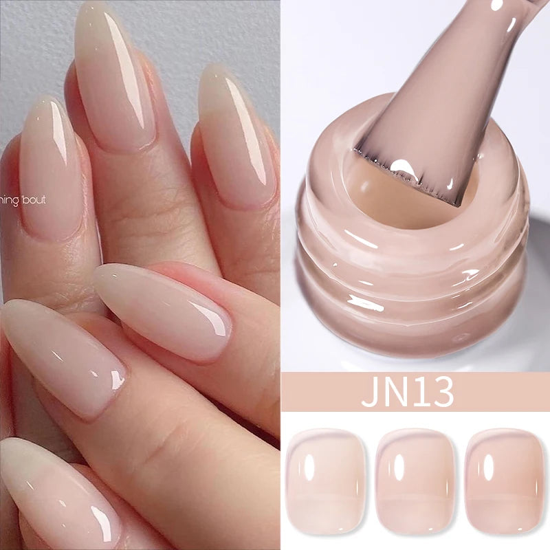 BORN PRETTY Jelly Nude Gel Nail Polish 10ml Light Pink