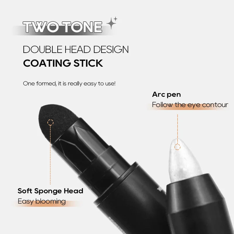 Pearlescent Eyeshadow Pencil Stick Shimmer Black & Grey